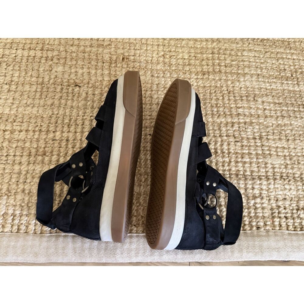 Free People Bodhi Fisher Sneakers Sandals Black Suede Women 11 - Picture 7 of 10